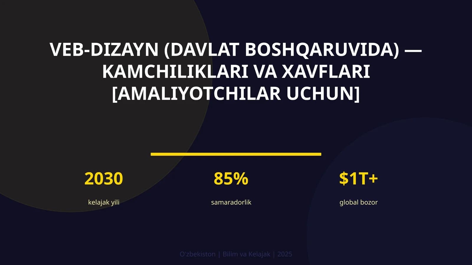 Veb-dizayn (davlat boshqaruvida) — kamchiliklari va xavflari [amaliyotchilar uchun]