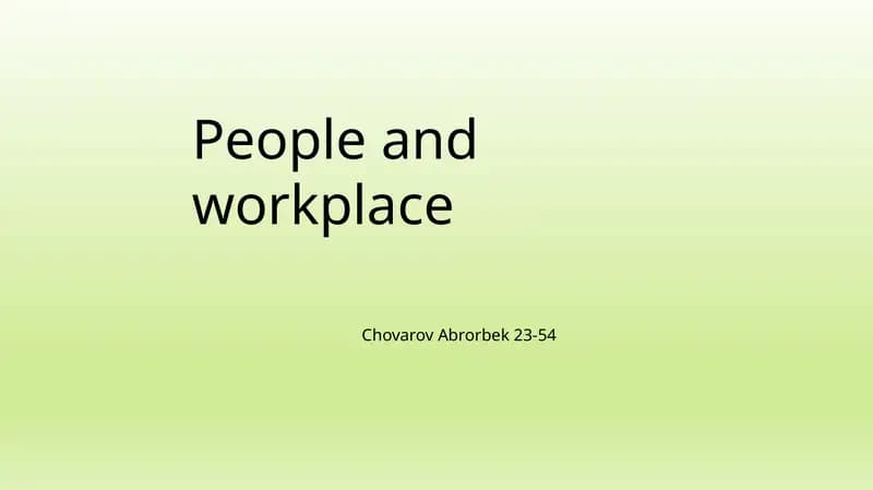 HISTORY OF WORK