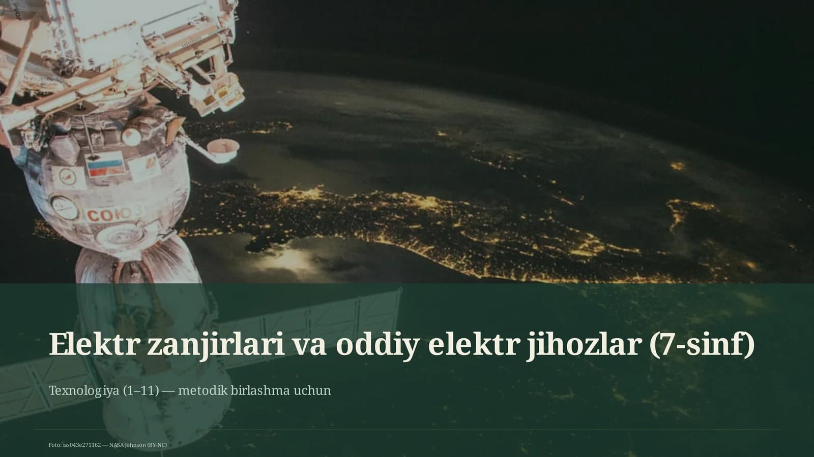 Elektr zanjirlari va oddiy elektr jihozlar (7-sinf)