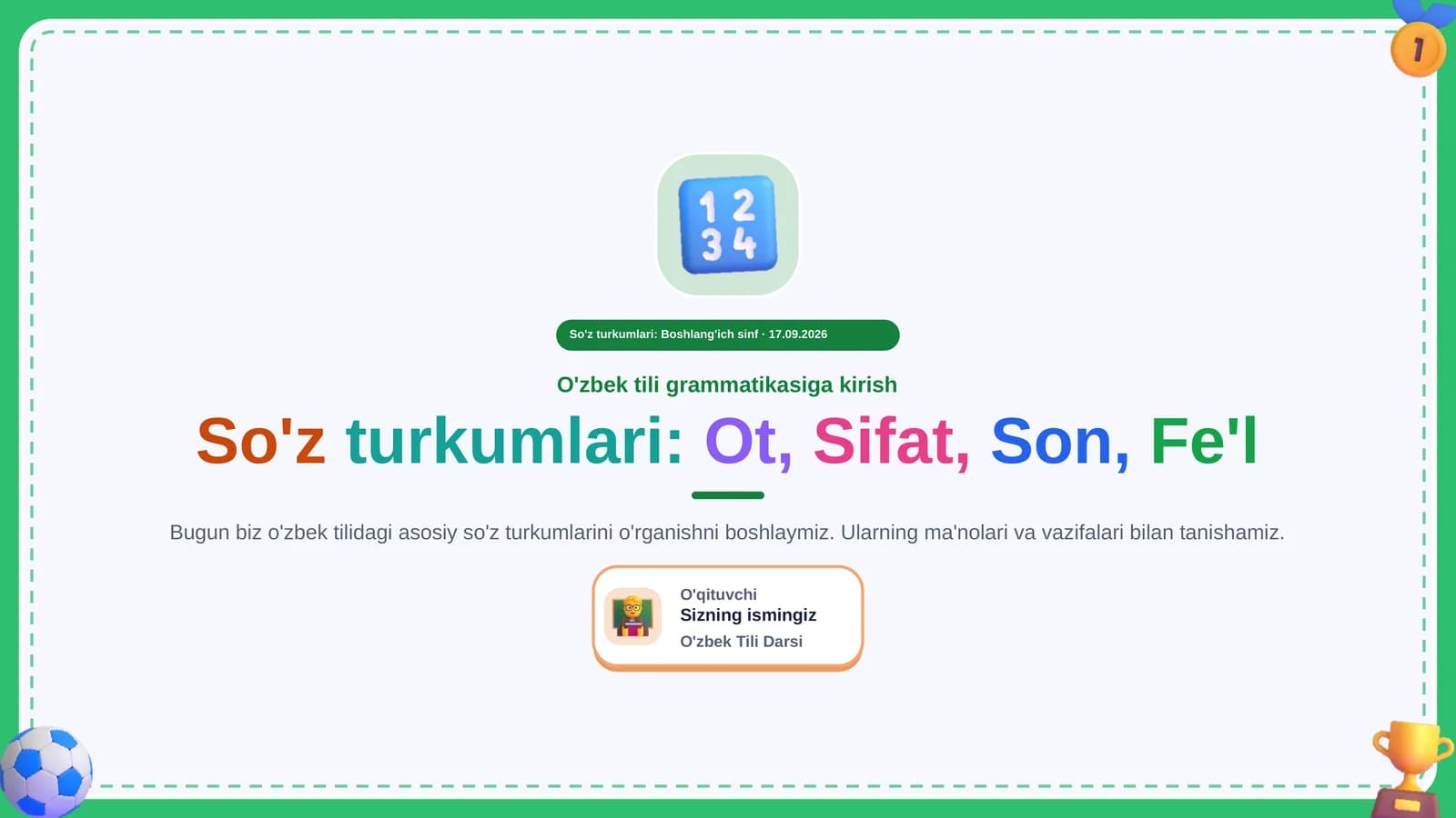 O'zbek tili grammatikasiga kirish