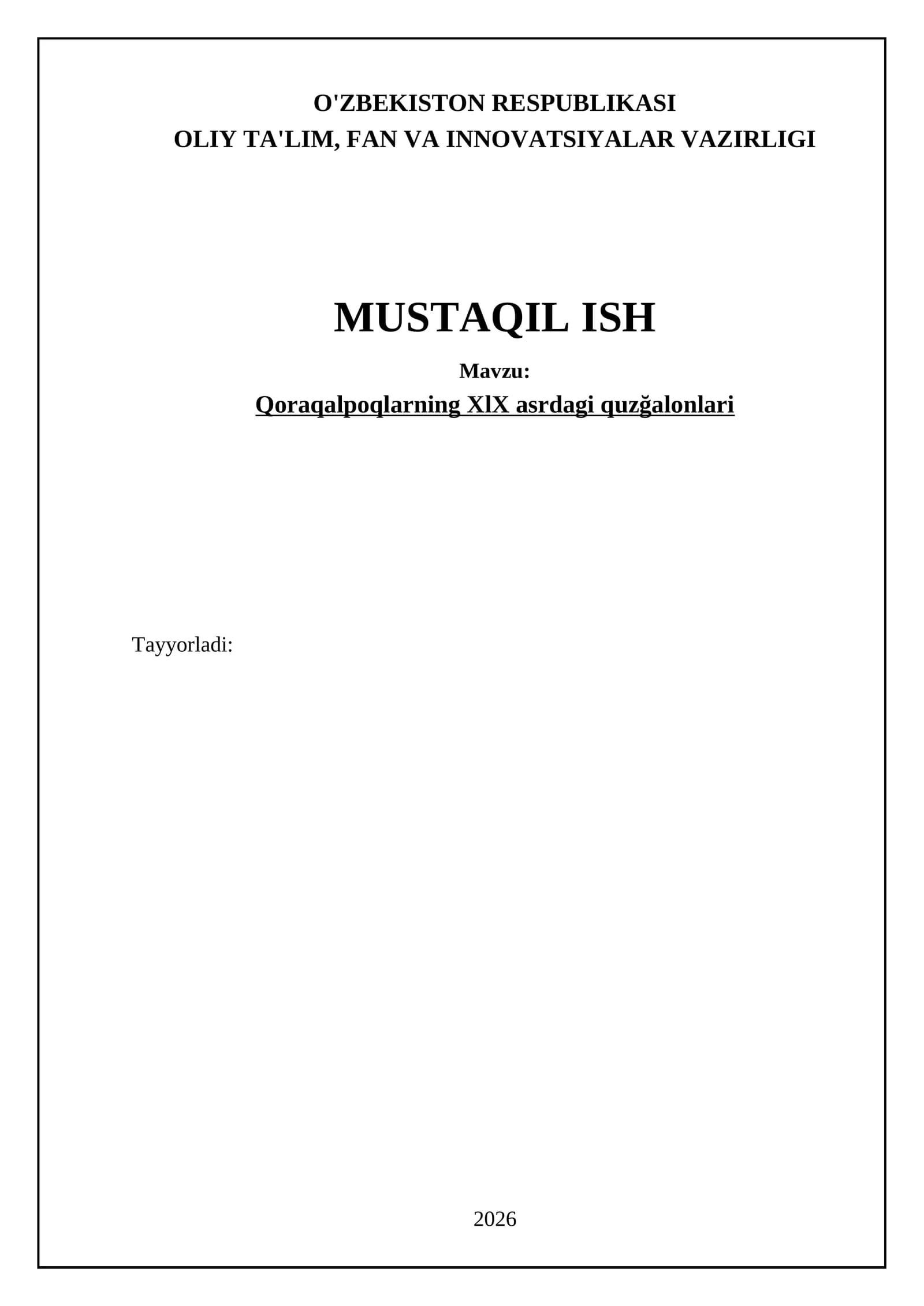 Qoraqalpoqlarning XlX asrdagi quzğalonlari