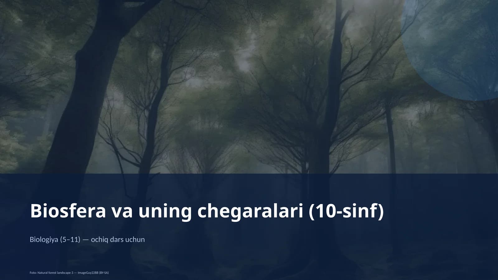 Biosfera va uning chegaralari (10-sinf)