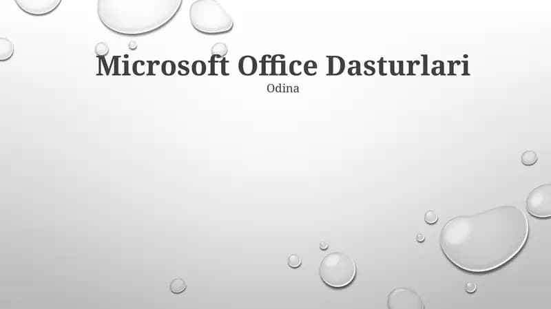 Microsoft Office Dasturlari