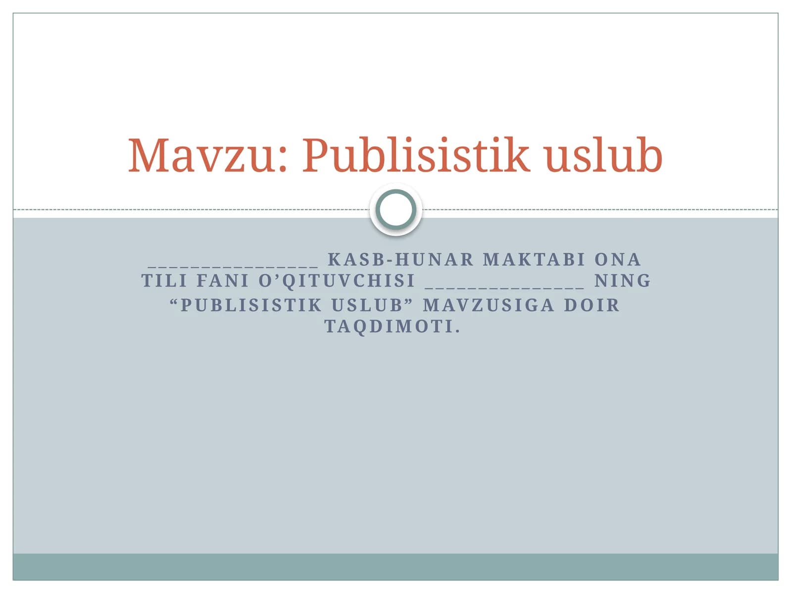 PUBLISISTIK USLUB