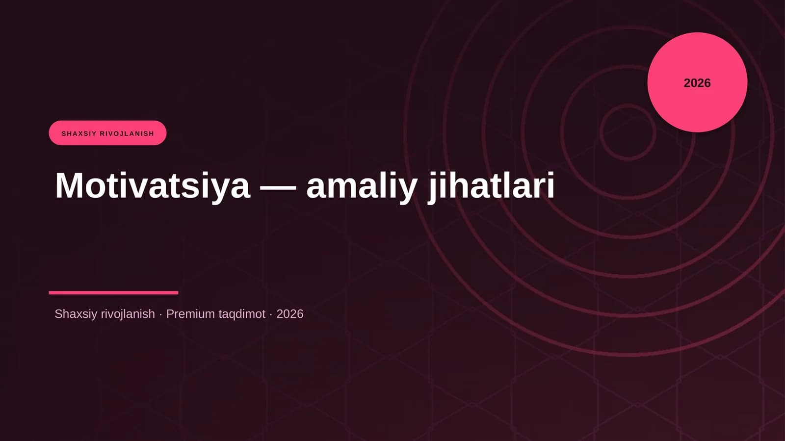 Motivatsiya — amaliy jihatlari
