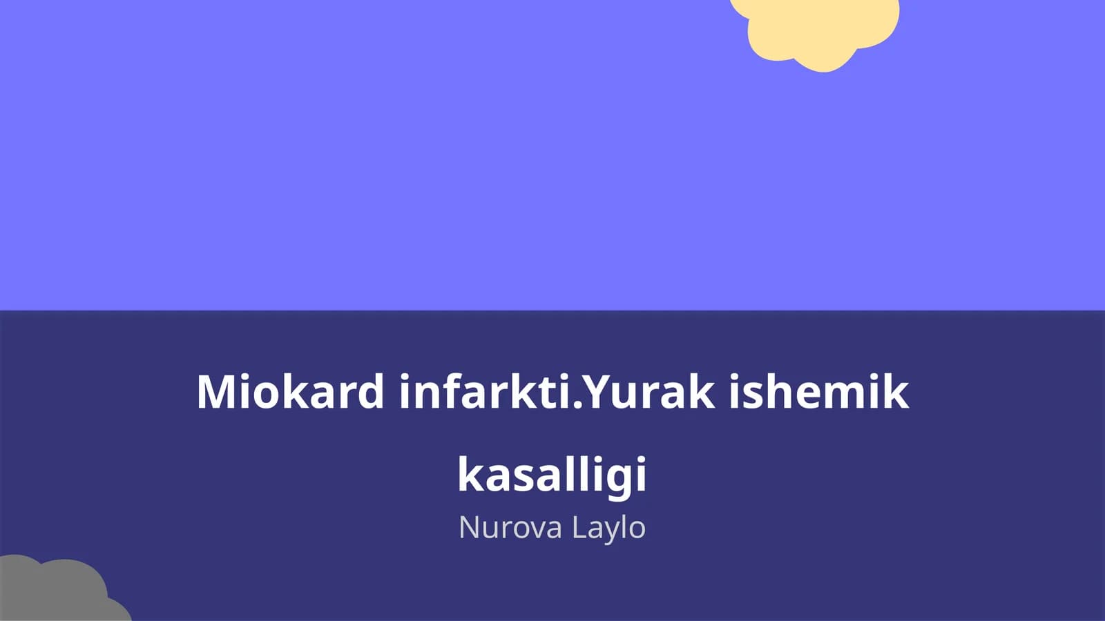 Miokard infarkti. Yurak ishemik kasalligi