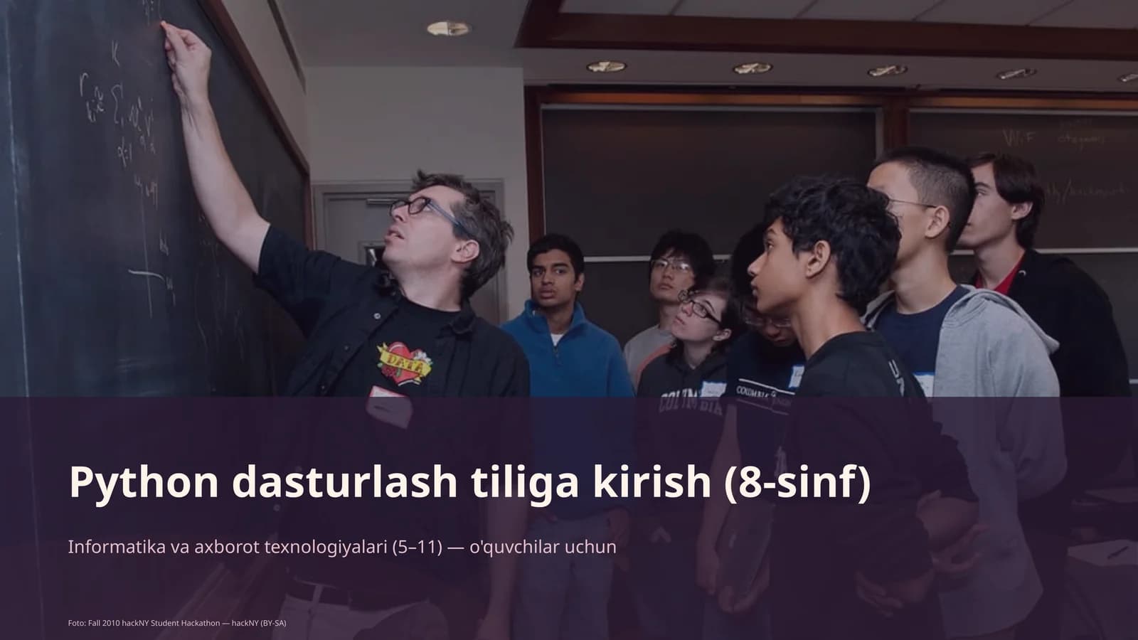 Python dasturlash tiliga kirish (8-sinf)
