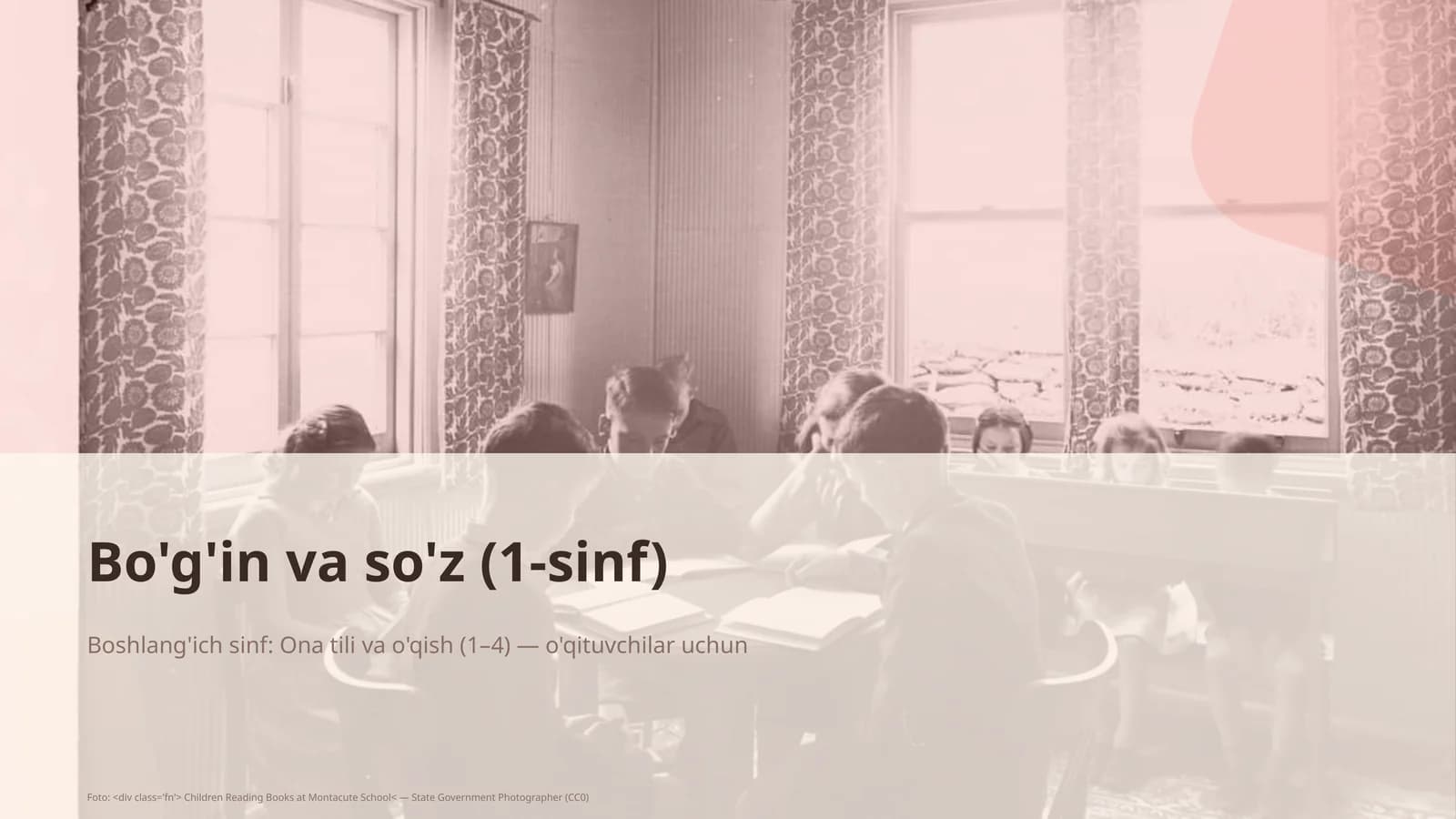 Bo'g'in va so'z (1-sinf)
