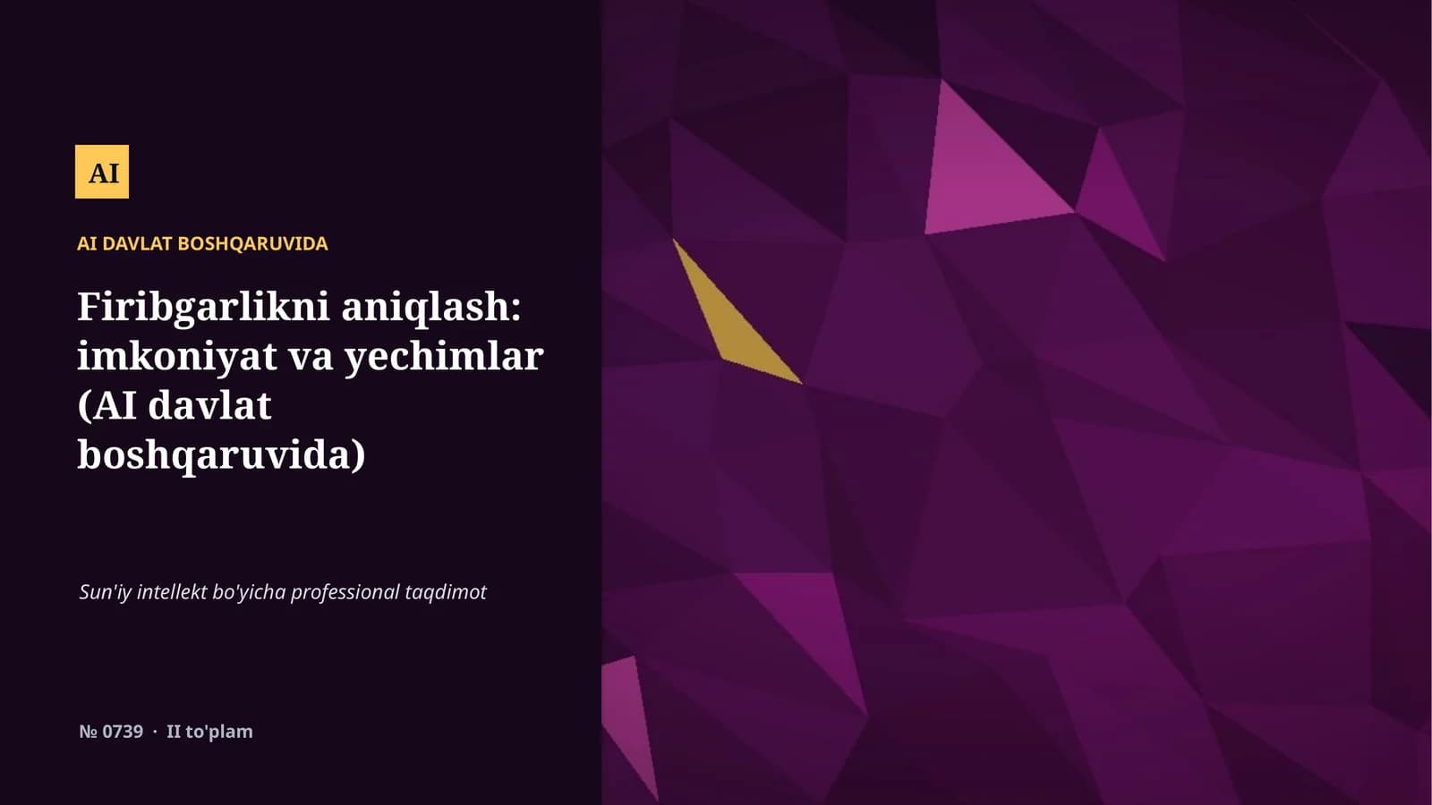 AI DAVLAT BOSHQARUVIDA