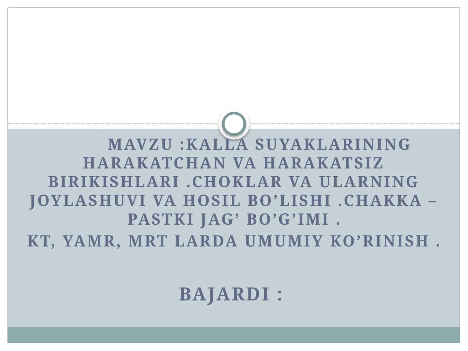 Kallasuyaklarining harakatchan vaharakatsiz birikishlari