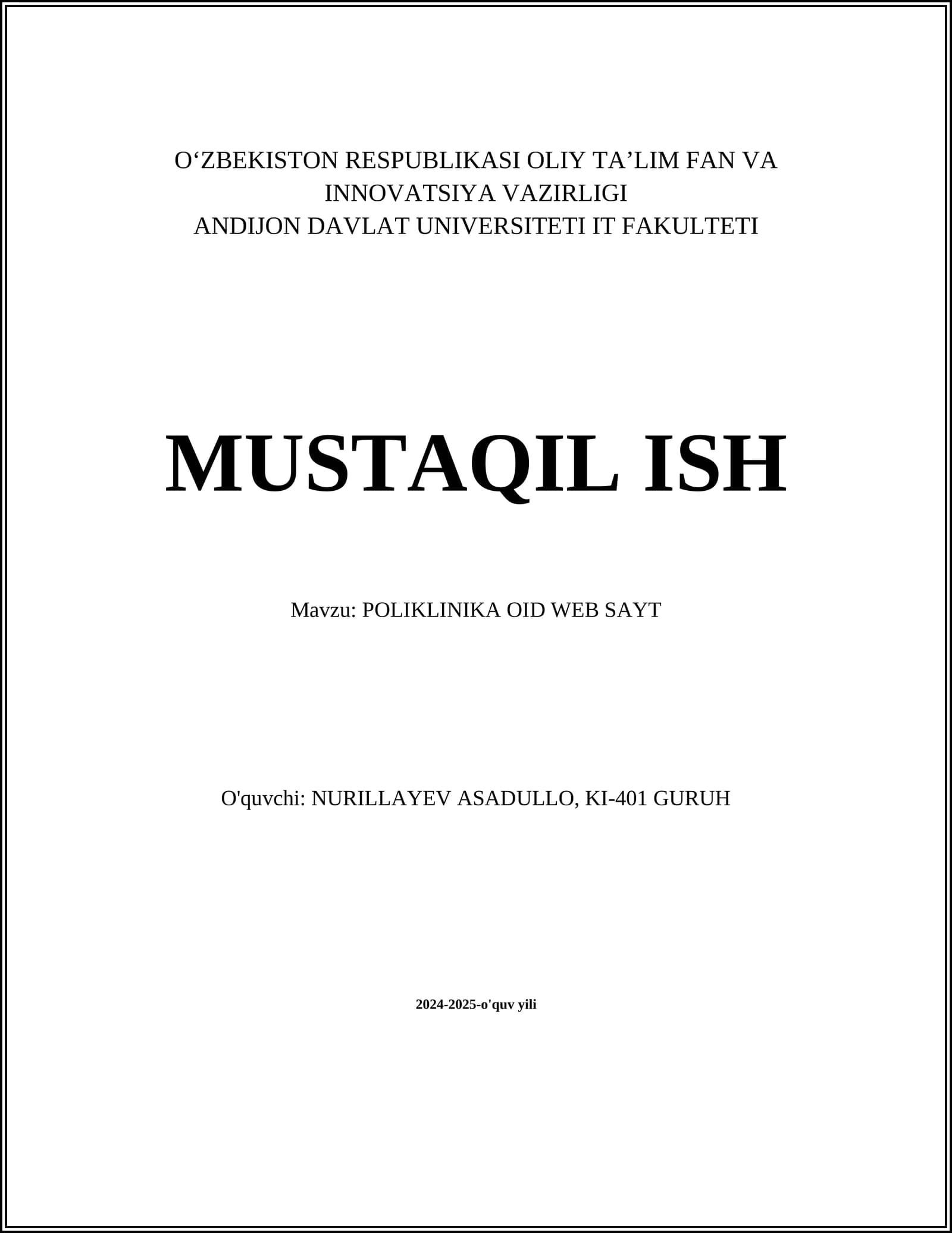 POLIKLINIKA OID WEB SAYT