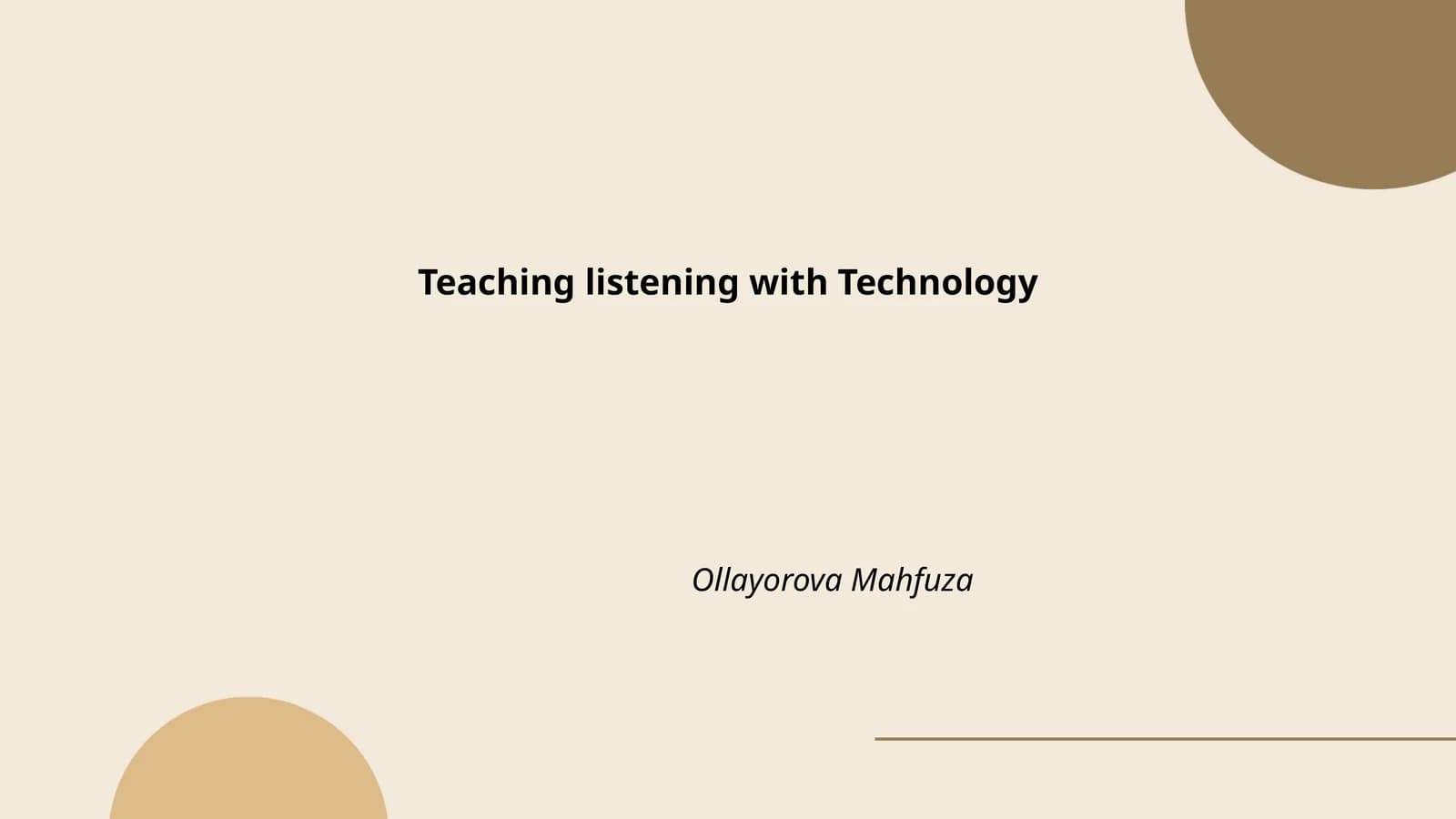 Teaching listening with Technology