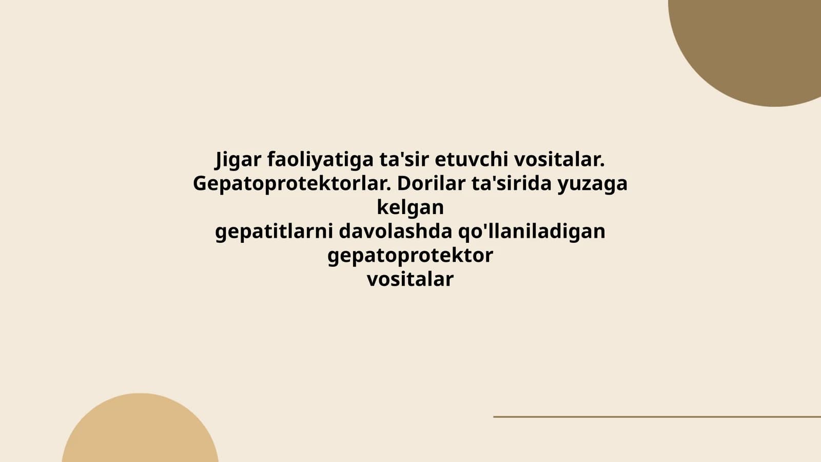 Jigar faoliyatiga ta'sir etuvchi vositalar. Gepatoprotektorlar