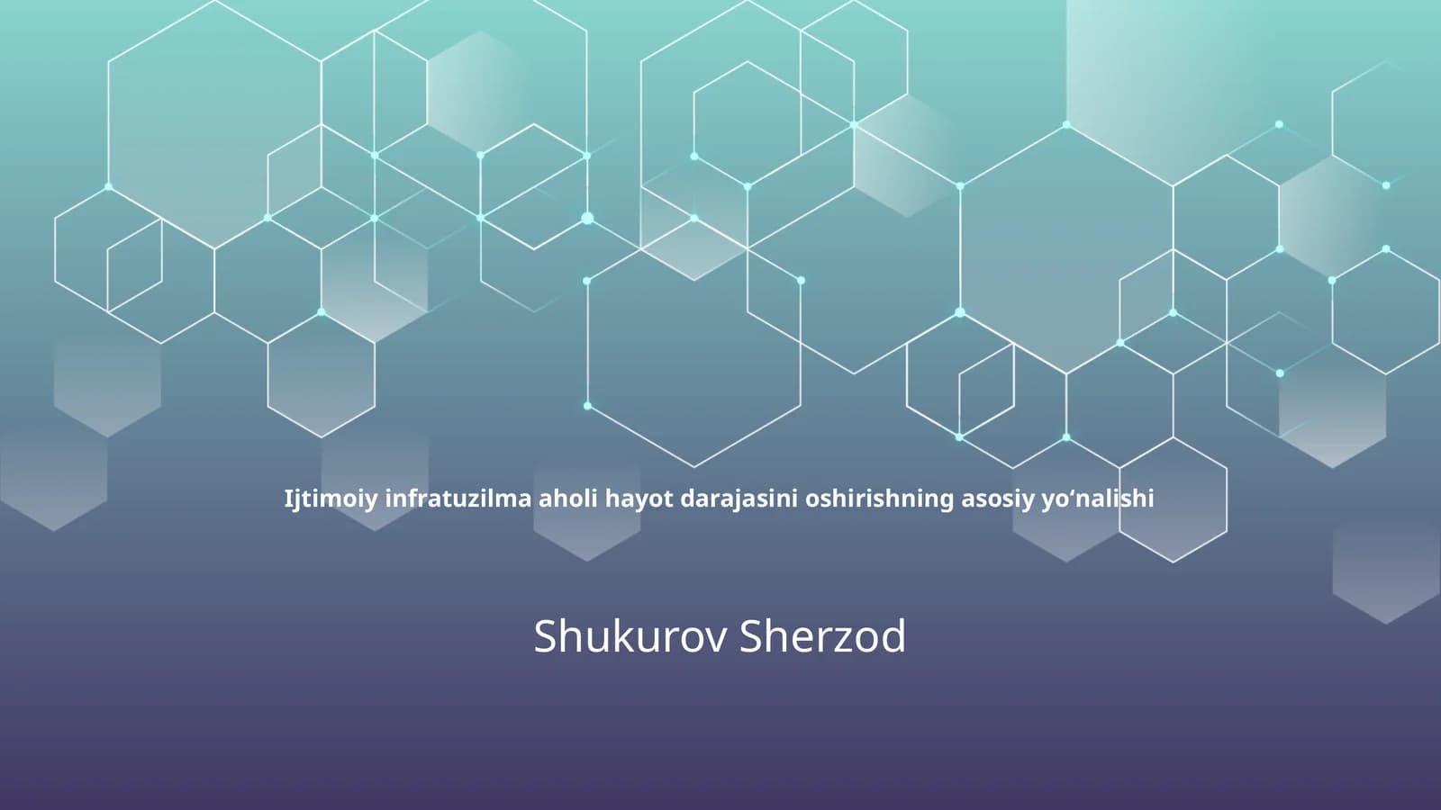 Ijtimoiy infratuzilma aholi hayot darajasini oshirishning asosiy yoʻnalishi