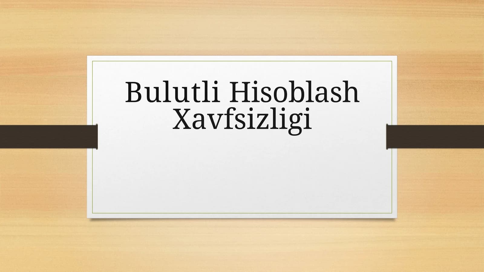 BulutliHisoblashXavfsizligi