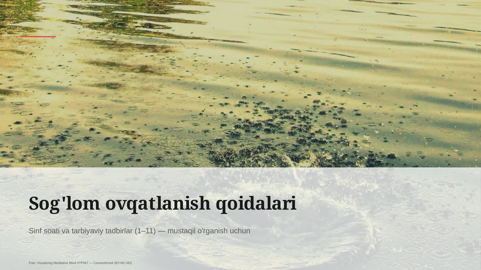Sog'lom ovqatlanish qoidalari