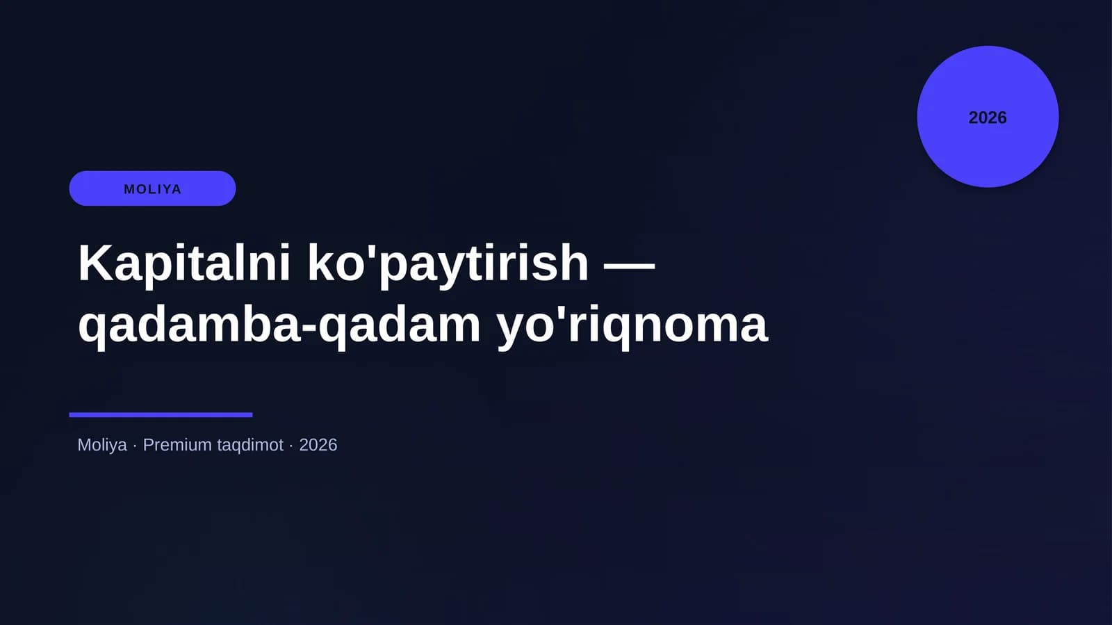 Kapitalni ko'paytirish — qadamba-qadam yo'riqnoma