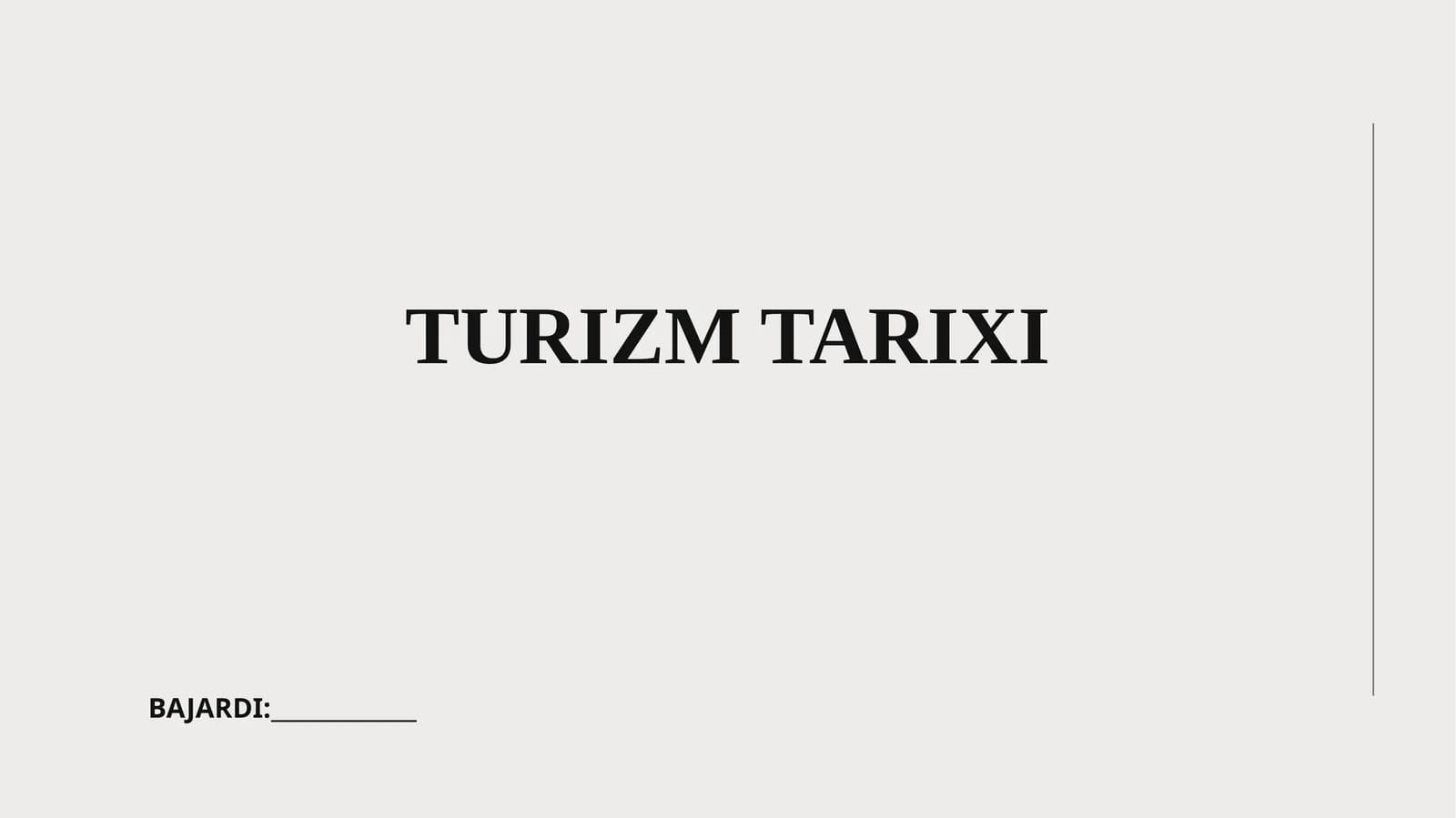Turizm tarixi