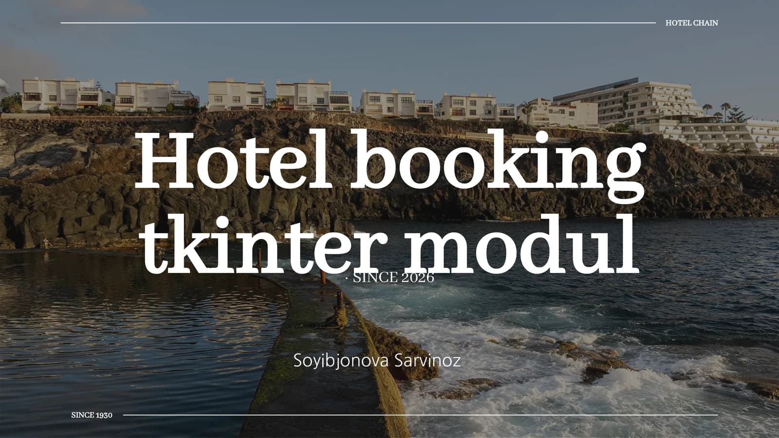 Hotel booking tkinter modul