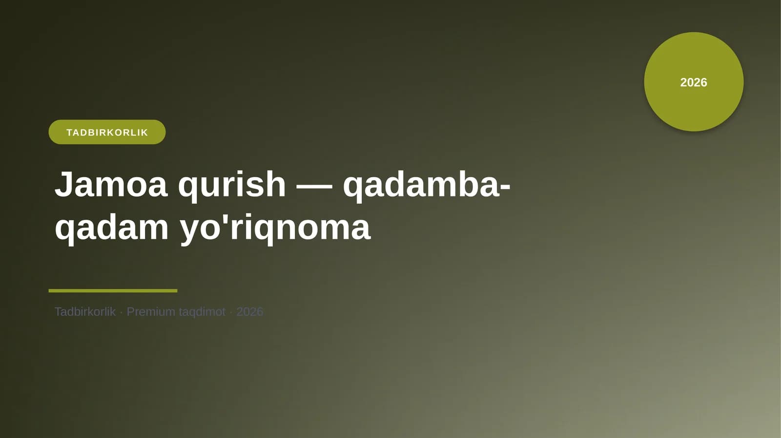 Jamoa qurish — qadamba-qadam yo'riqnoma