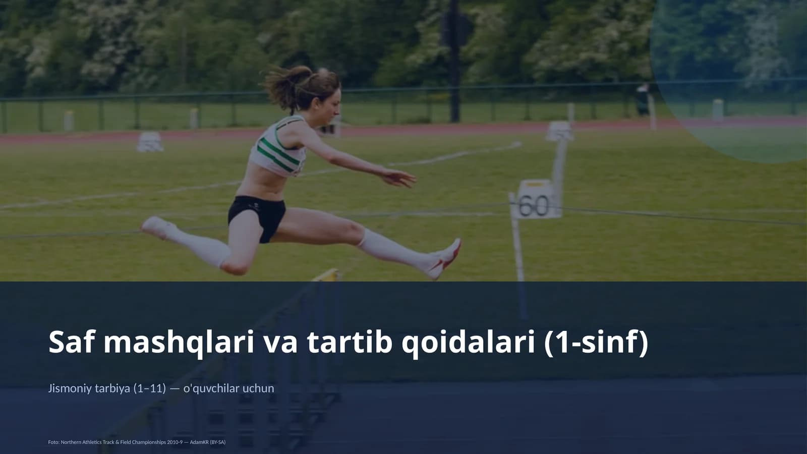 Saf mashqlari va tartib qoidalari (1-sinf)