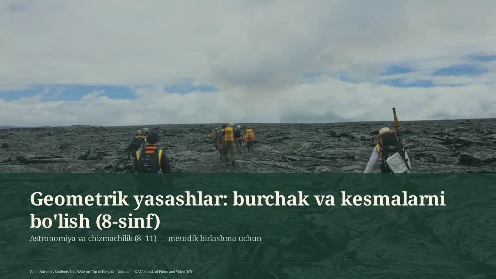 Geometrik yasashlar: burchak va kesmalarni bo'lish (8-sinf)