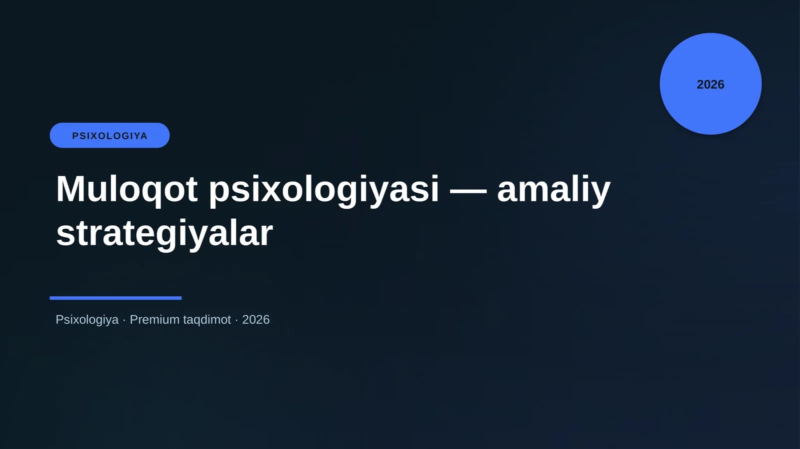 Muloqot psixologiyasi — amaliy strategiyalar