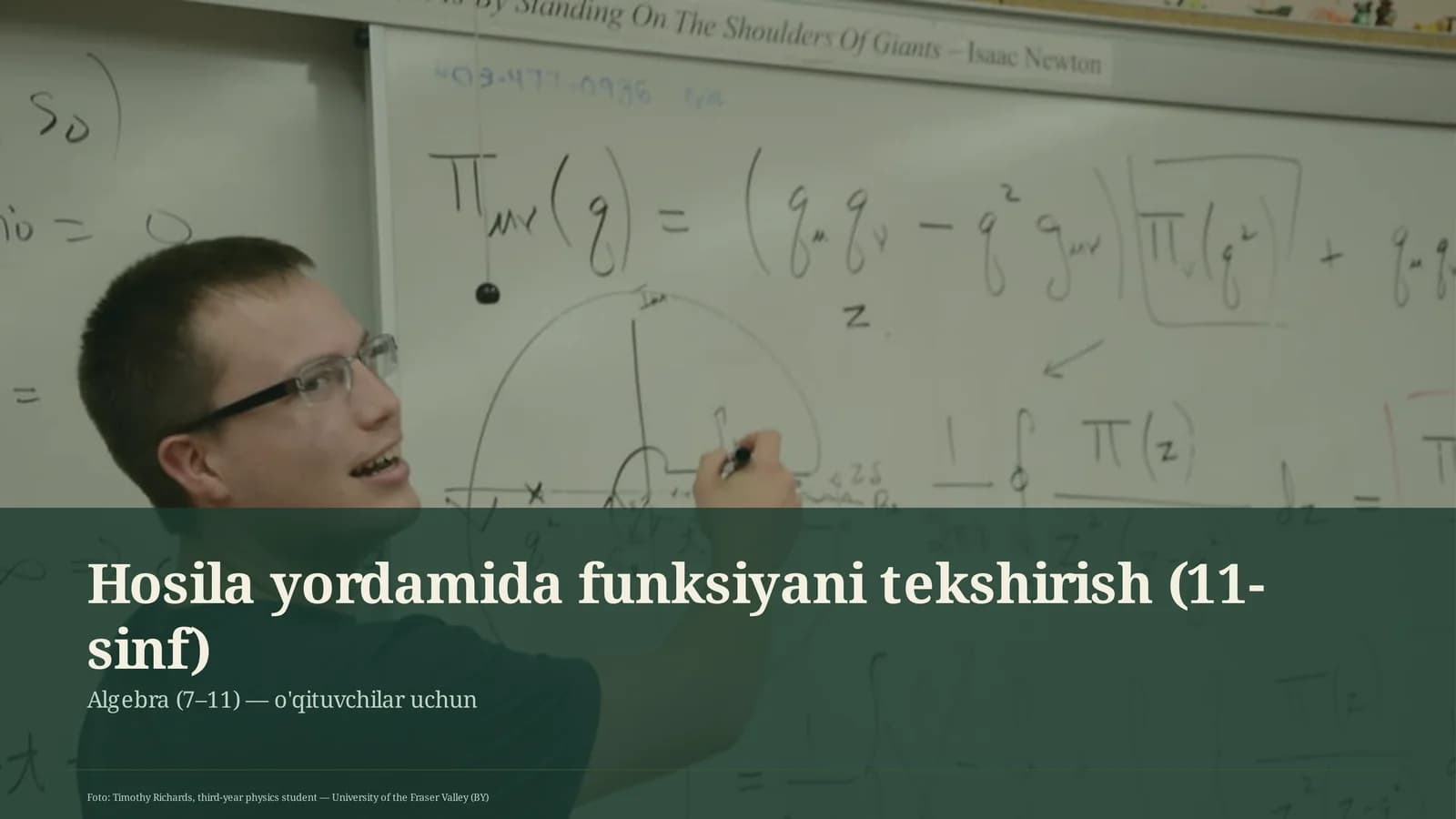 Hosila yordamida funksiyani tekshirish (11-sinf)