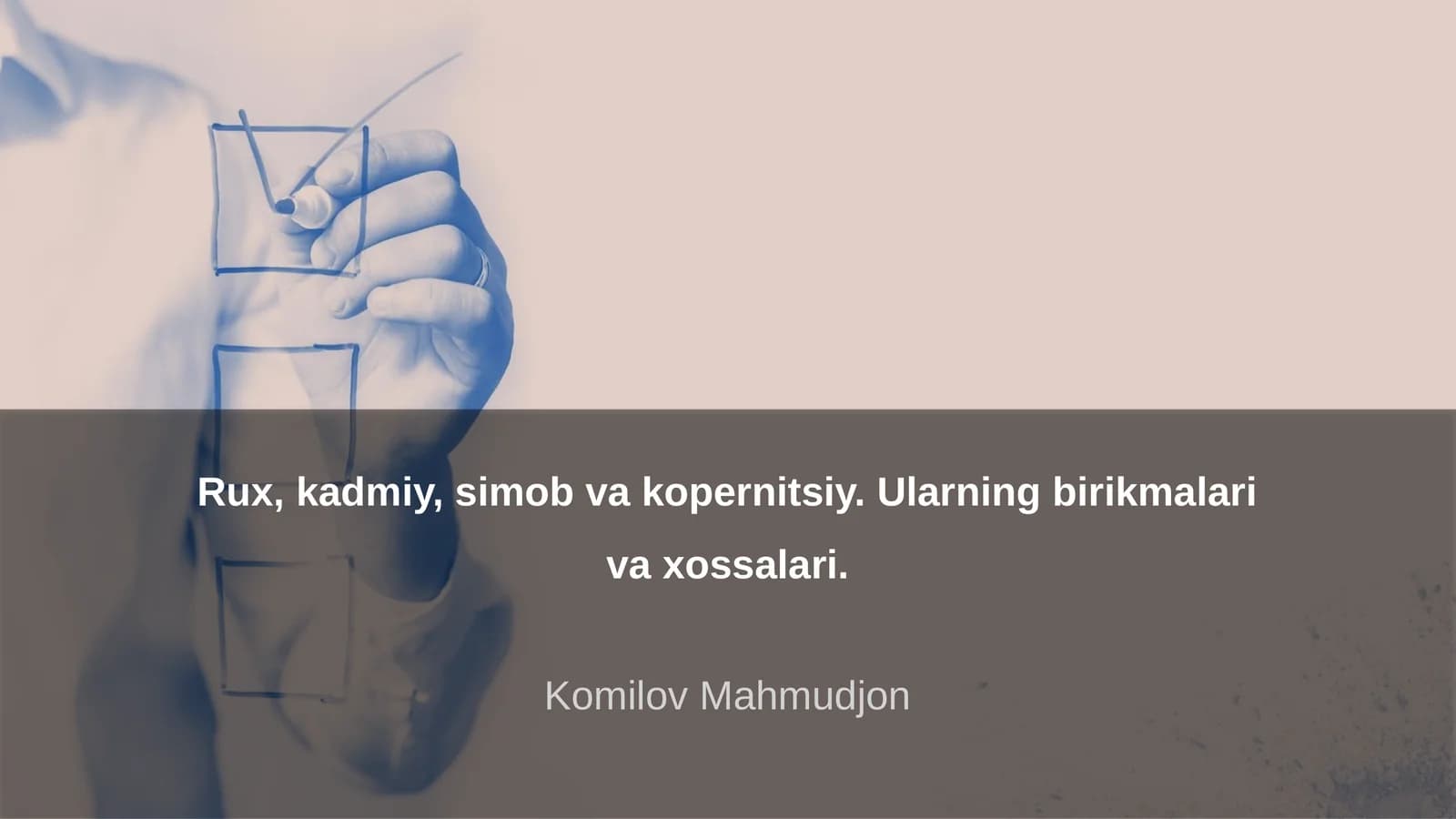Rux, kadmiy, simob va kopernitsiy. Ularning birikmalari va xossalari