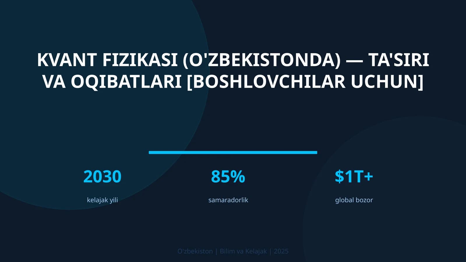 Kvant fizikasi (O'zbekistonda) — ta'siri va oqibatlari [boshlovchilar uchun]