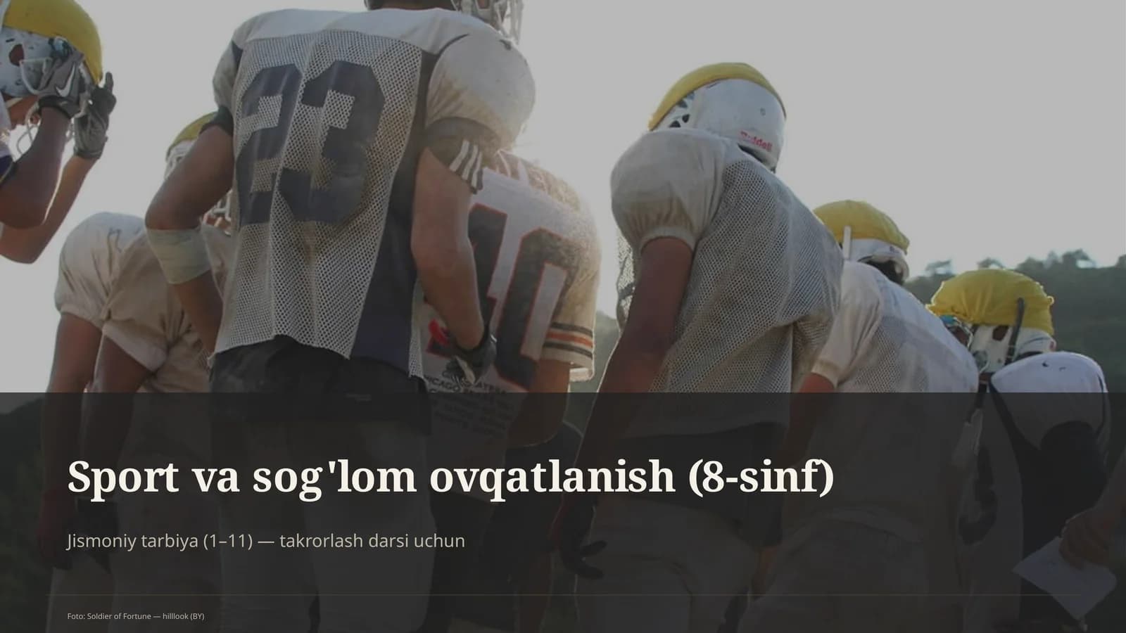 Sport va sog'lom ovqatlanish (8-sinf)
