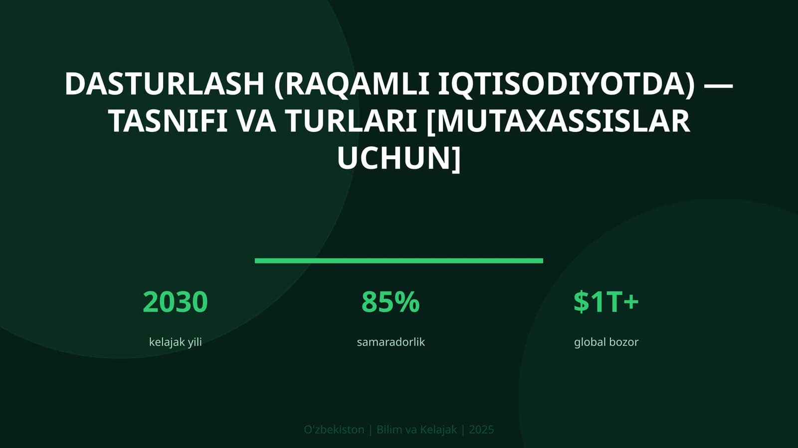 Dasturlash (raqamli iqtisodiyotda) — tasnifi va turlari [mutaxassislar uchun]