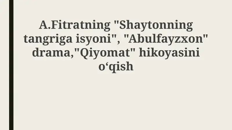 "Abulfayzxon" drama