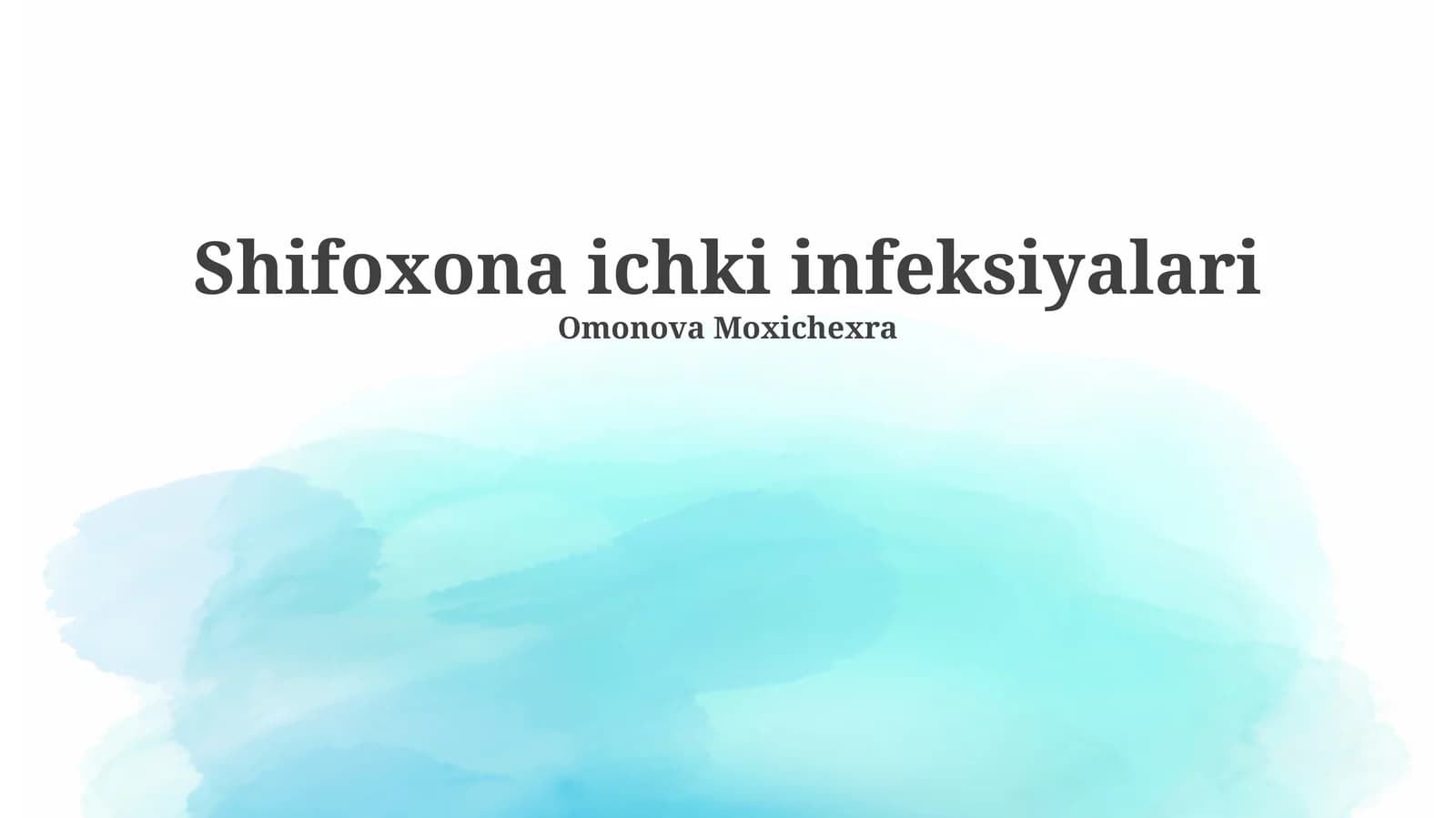 Shifoxona ichki infeksiyalari