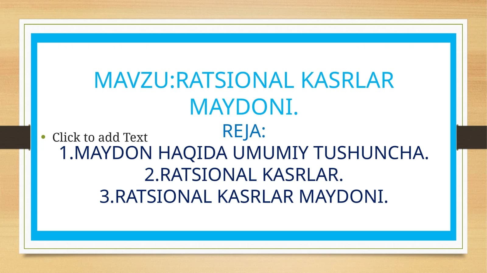 RATSIONAL KASRLAR MAYDONI