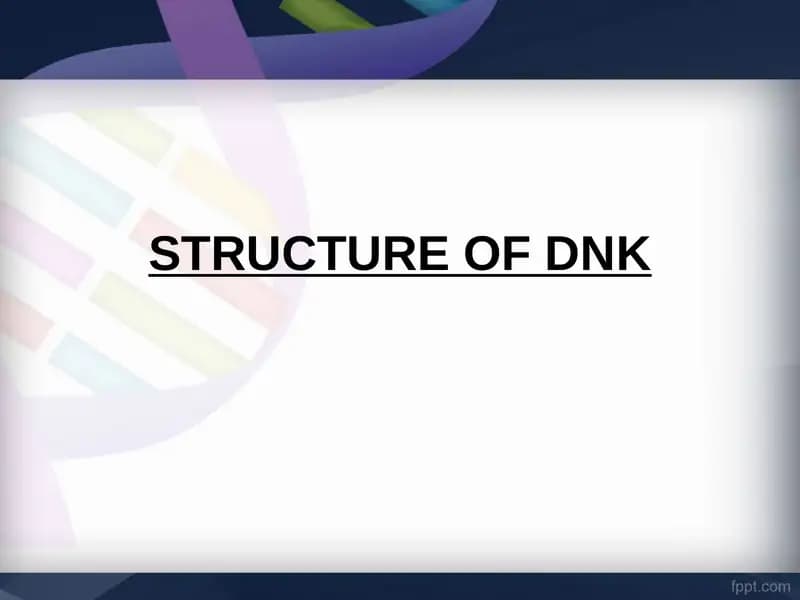 STRUCTURE OF DNK