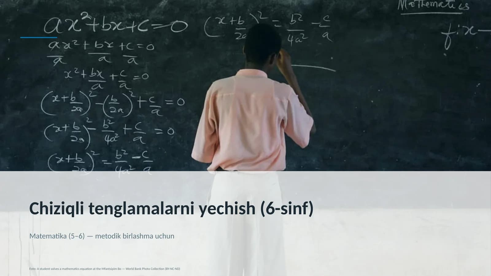 Chiziqli tenglamalarni yechish (6-sinf)
