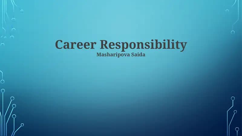 Career Responsibility