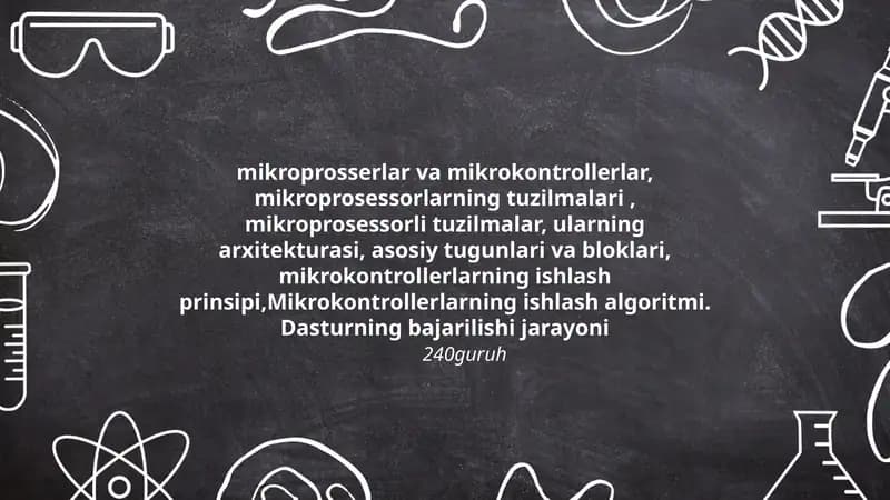mikroprosserlar va mikrokontrollerlar