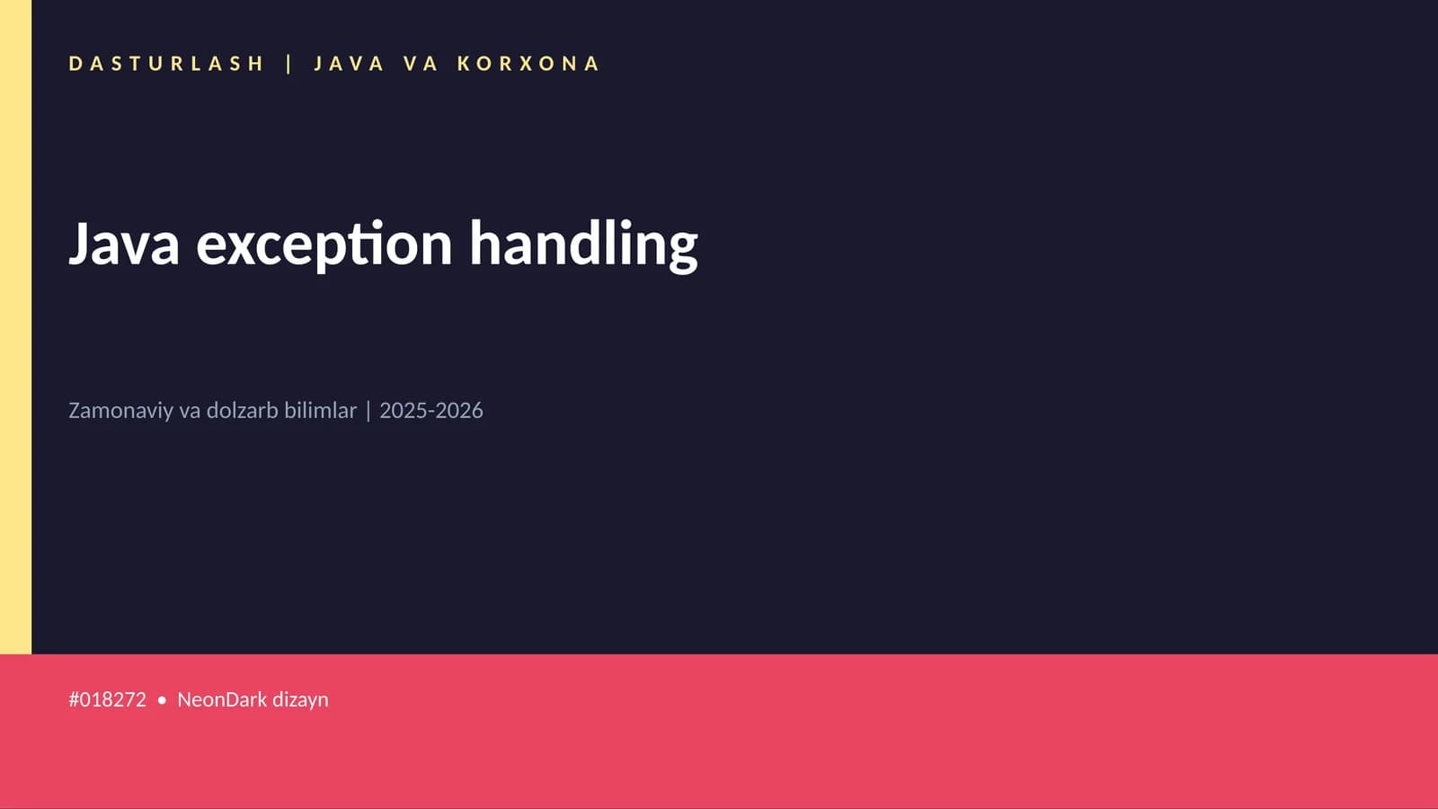Java exception handling