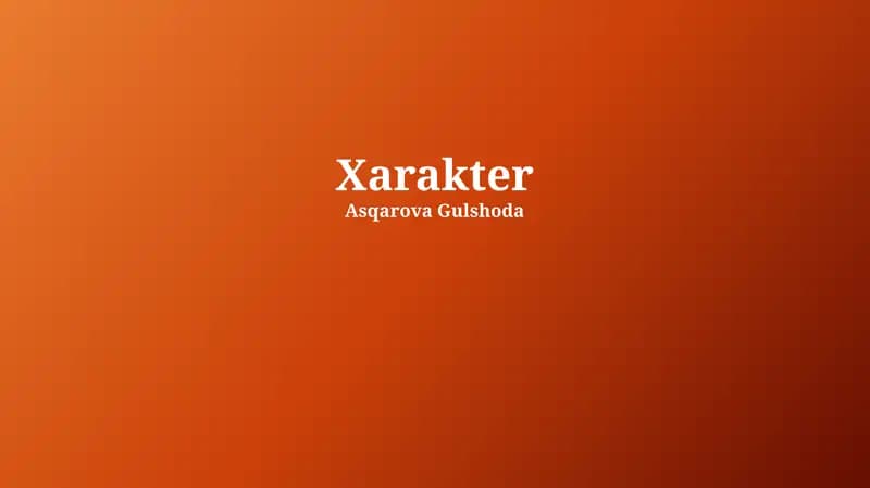 Xarakter