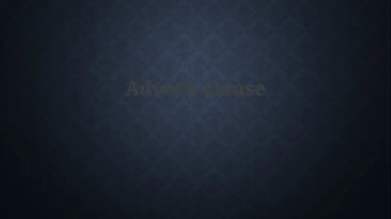 Adverb clause