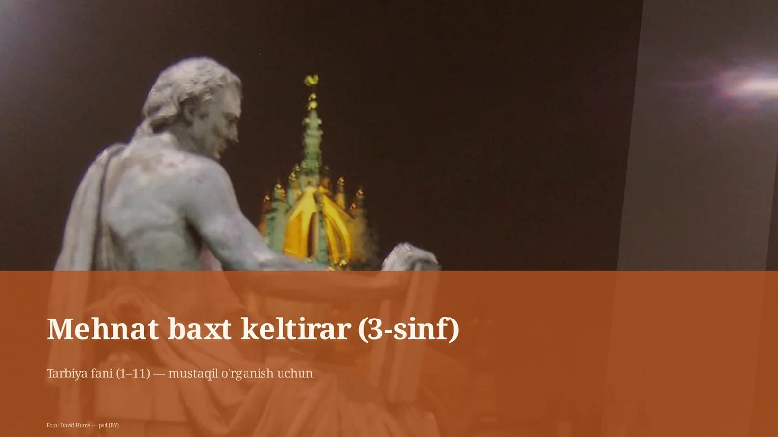 Mehnat baxt keltirar (3-sinf)