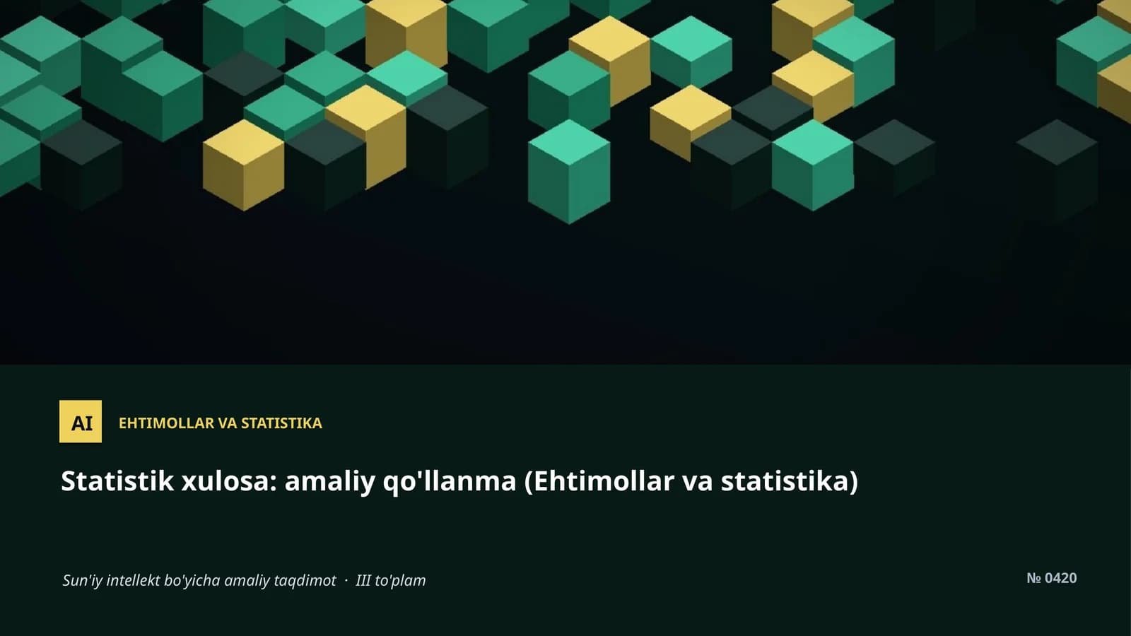 Ehtimollar va statistika