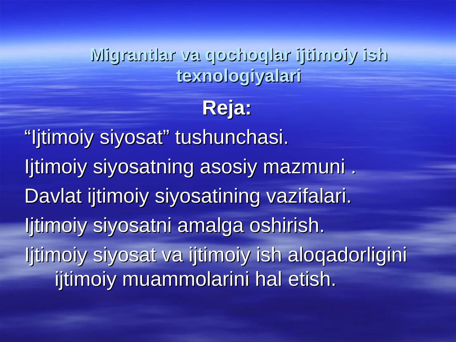 Migrantlar va qochoqlar ijtimoiy ish texnologiyalari