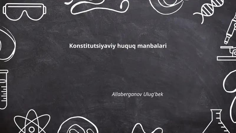 Konstitutsiyaviy huquq manbalari