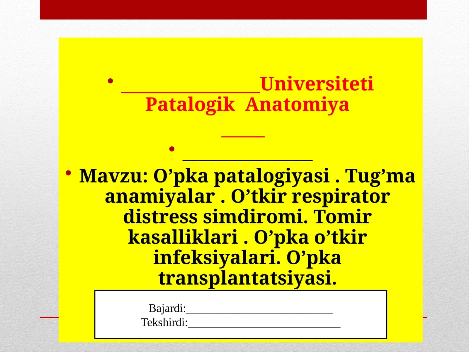 O'pkapatalogikAnatomiya