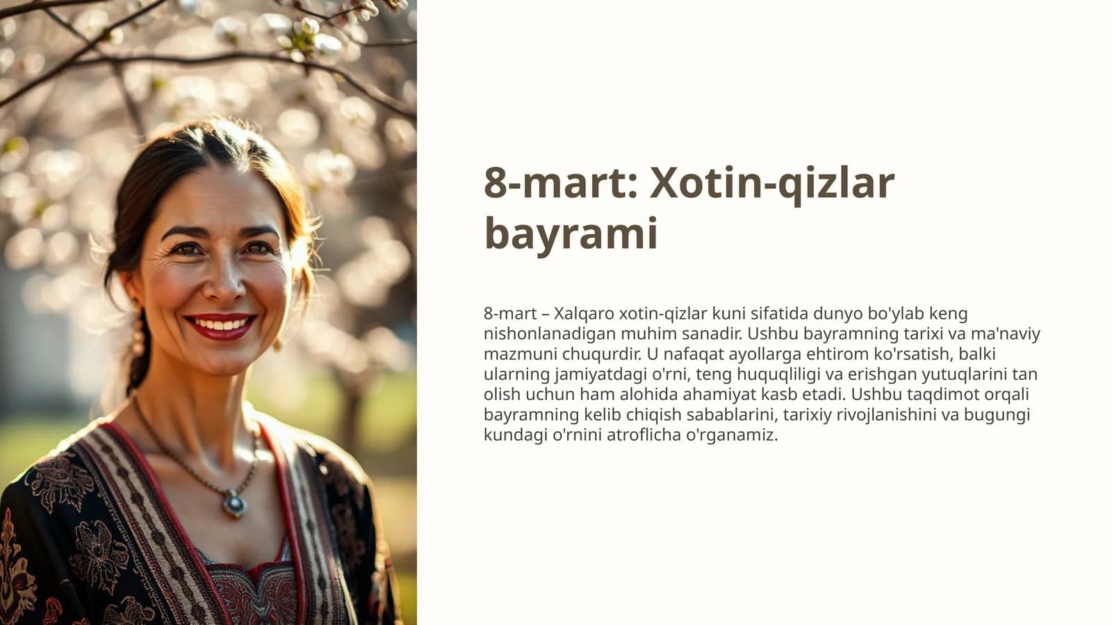 8 mart kelib chiqishi