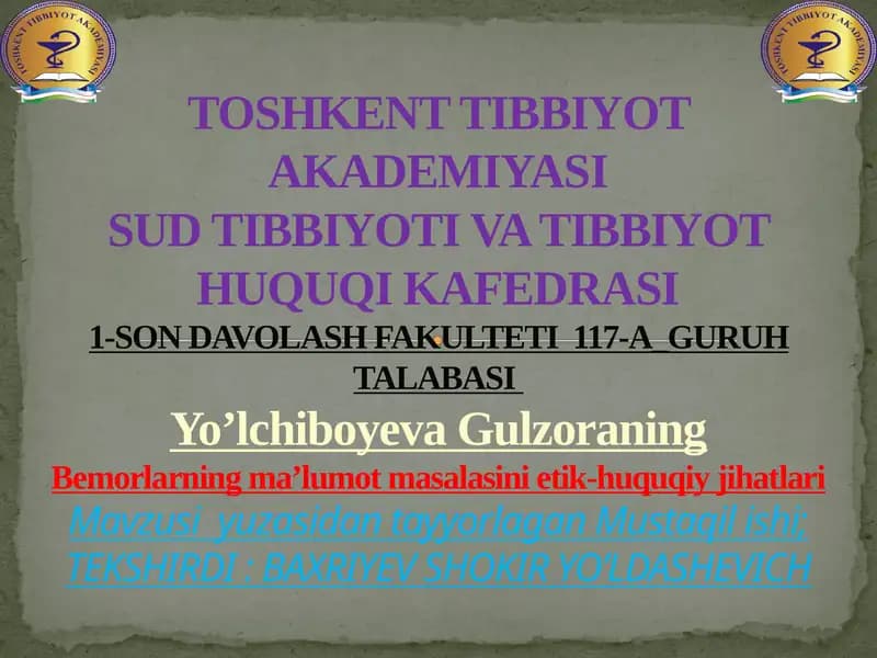 Inson va Fuqarolar Huquqlari