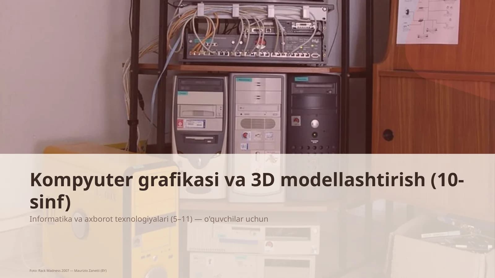 Kompyuter grafikasi va 3D modellashtirish (10-sinf)